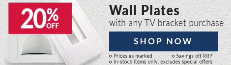 20% off Wall Plates When You Buy a TV Bracket