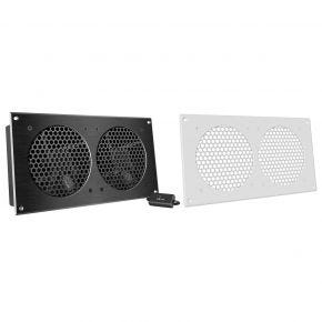 AC Infinity Airplate S7 2 x 120mm Cabinet Cooler + White Grille Frame