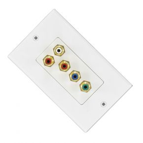 Budget Component Video Stereo Audio Cable Wall Plate A1117