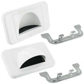 2 Pack Bull Nose Wall Plates for Cable Management (White) BULLPRWH 
