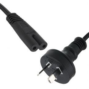 240V 7.5A Mains Power Lead Cord Cable AU 2-Pin to Figure 8 Plug IEC2P