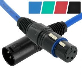 3-Pin Coloured XLR Balanced Audio Cable Microphone Lead Mic Cord Cannon Plug MC536