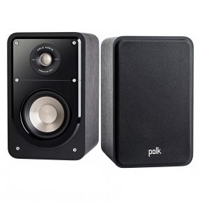 Polk S15 Compact Bookshelf Speakers Pair Washed Black Walnut S15-BLACK
