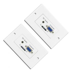 VGA + 3.5mm Cat 5 Extender In-Wall A1275WP