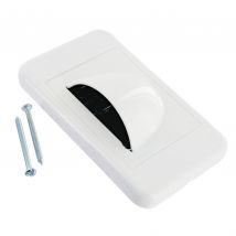 Slimline Bull Nose Wall Plate For Cable Management White 05DWPMS